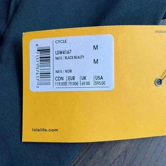 LOLË New Athletic Cycle Tennis Pickleball Dress Size M Black Gym Workout NWT - Picture 7 of 12